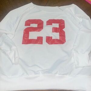 Off shoulder oversized sweatshirt